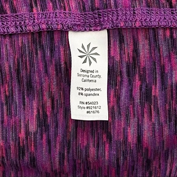 Athleta Mendoza Purple & Pink Space Dye Quarter Zip Running Pullover Jacket XXL - Picture 11 of 15